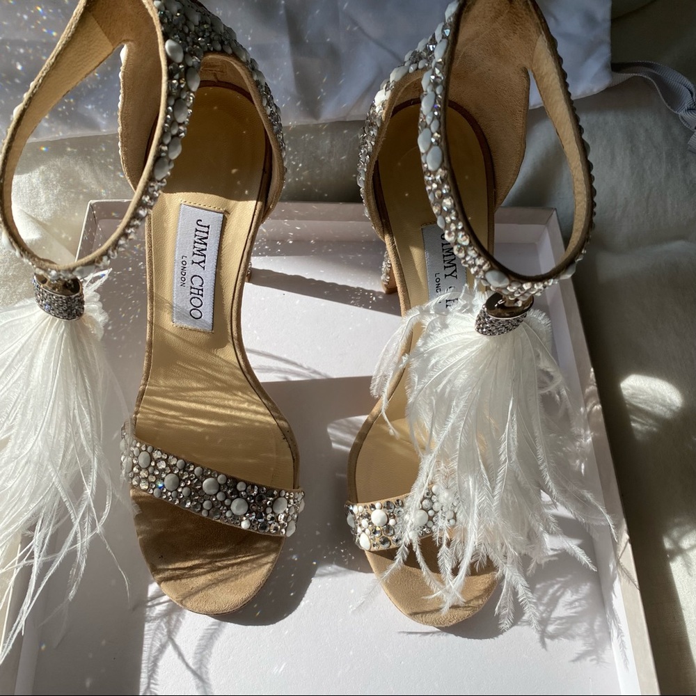 JIMMY CHOO Ostrich feather VIOLA heel 💫